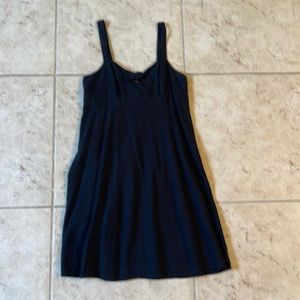 LOFT black linen a-line dress. Size small.
